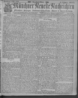 Münchner neueste Nachrichten Samstag 5. Mai 1888