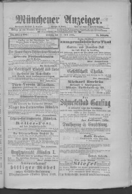 Münchener Anzeiger (Münchner neueste Nachrichten) Sonntag 13. Juli 1879