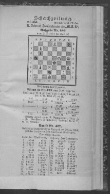 Schach-Zeitung (Münchner neueste Nachrichten) Sonntag 25. Oktober 1896