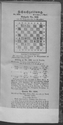 Schach-Zeitung (Münchner neueste Nachrichten) Sonntag 1. April 1894