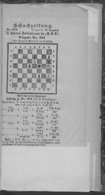 Schach-Zeitung (Münchner neueste Nachrichten) Sonntag 30. Dezember 1894