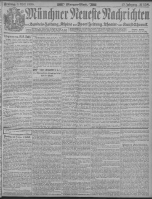 Münchner neueste Nachrichten Freitag 3. April 1896