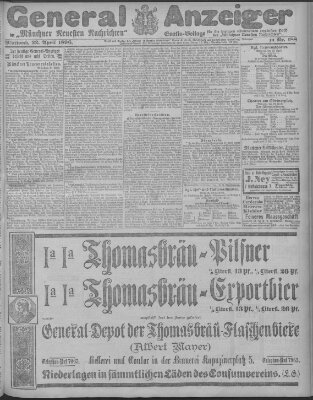 Münchner neueste Nachrichten Mittwoch 22. April 1896