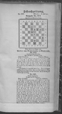 Schach-Zeitung (Münchner neueste Nachrichten) Sonntag 21. Februar 1904