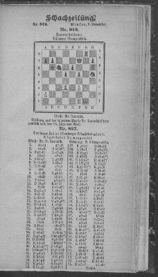 Schach-Zeitung (Münchner neueste Nachrichten) Sonntag 6. November 1904
