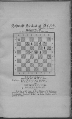 Schach-Zeitung (Münchner neueste Nachrichten) Donnerstag 10. Januar 1889