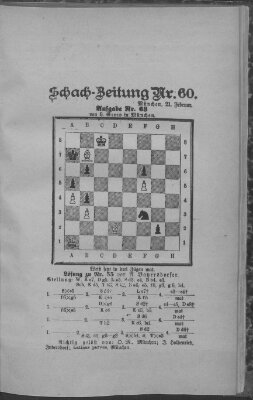 Schach-Zeitung (Münchner neueste Nachrichten) Donnerstag 21. Februar 1889