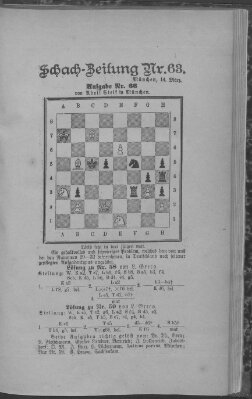 Schach-Zeitung (Münchner neueste Nachrichten) Donnerstag 14. März 1889