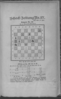 Schach-Zeitung (Münchner neueste Nachrichten) Donnerstag 5. Juli 1888