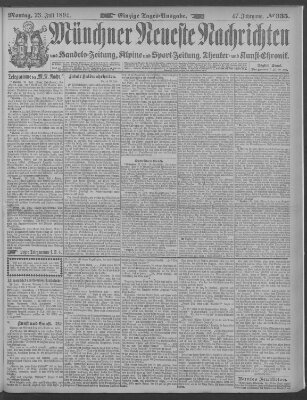 Münchner neueste Nachrichten Montag 23. Juli 1894