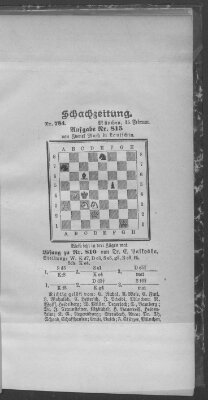 Schach-Zeitung (Münchner neueste Nachrichten) Sonntag 15. Februar 1903