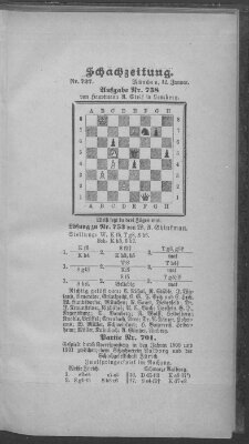 Schach-Zeitung (Münchner neueste Nachrichten) Sonntag 12. Januar 1902