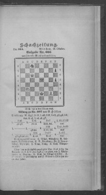 Schach-Zeitung (Münchner neueste Nachrichten) Sonntag 28. Oktober 1900