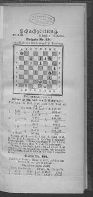 Schach-Zeitung (Münchner neueste Nachrichten) Sonntag 16. Januar 1898