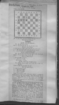 Schach-Zeitung (Münchner neueste Nachrichten) Sonntag 19. März 1911