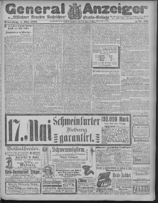 Münchner neueste Nachrichten Donnerstag 4. Mai 1893