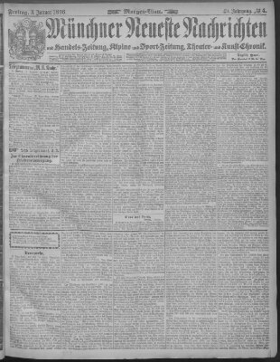 Münchner neueste Nachrichten Freitag 3. Januar 1896