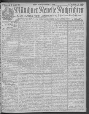Münchner neueste Nachrichten Mittwoch 6. Mai 1896