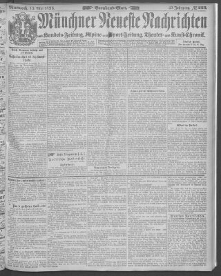 Münchner neueste Nachrichten Mittwoch 13. Mai 1896