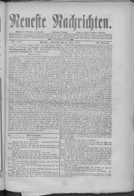Neueste Nachrichten (Münchner neueste Nachrichten) Mittwoch 28. Mai 1879