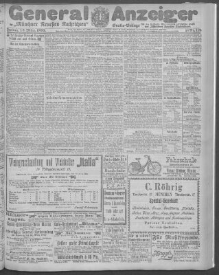Münchner neueste Nachrichten Freitag 12. März 1897