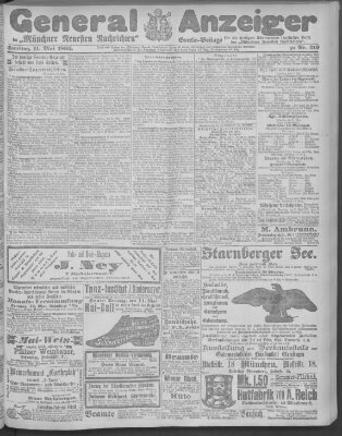 Münchner neueste Nachrichten Samstag 11. Mai 1895