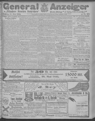 Münchner neueste Nachrichten Samstag 18. Mai 1895