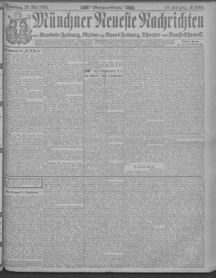 Münchner neueste Nachrichten Dienstag 28. Mai 1895