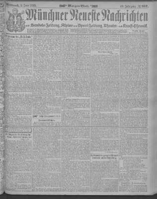 Münchner neueste Nachrichten Mittwoch 5. Juni 1895