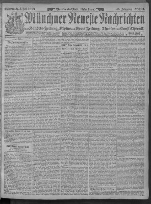 Münchner neueste Nachrichten Mittwoch 5. Juli 1893