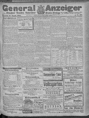 Münchner neueste Nachrichten Mittwoch 16. August 1893