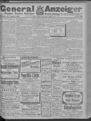 Münchner neueste Nachrichten Mittwoch 30. August 1893