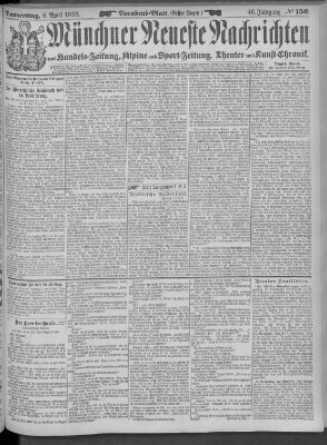 Münchner neueste Nachrichten Donnerstag 6. April 1893