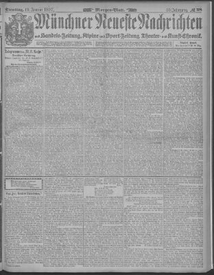 Münchner neueste Nachrichten Dienstag 19. Januar 1897