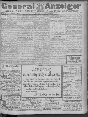 Münchner neueste Nachrichten Montag 30. Januar 1893