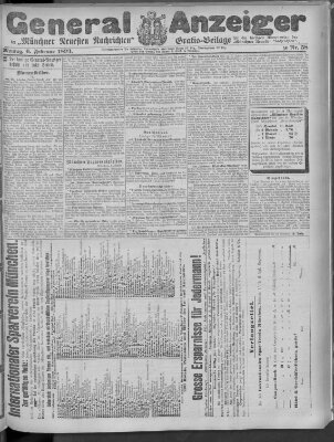 Münchner neueste Nachrichten Montag 6. Februar 1893