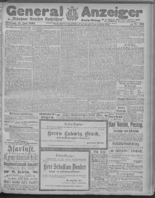 Münchner neueste Nachrichten Mittwoch 17. Juli 1895