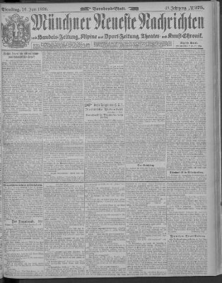 Münchner neueste Nachrichten Dienstag 16. Juni 1896
