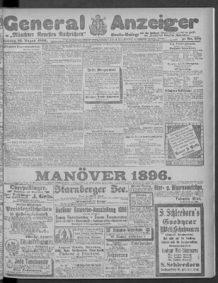 Münchner neueste Nachrichten Sonntag 16. August 1896