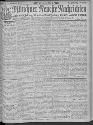 Münchner neueste Nachrichten Freitag 16. November 1894