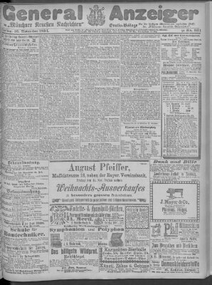 Münchner neueste Nachrichten Freitag 16. November 1894