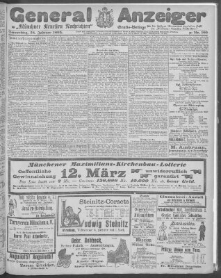Münchner neueste Nachrichten Donnerstag 28. Februar 1895