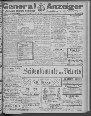 Münchner neueste Nachrichten Montag 15. Oktober 1894