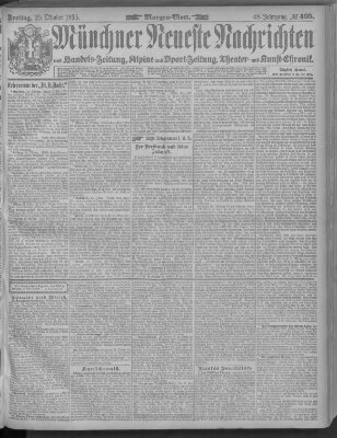 Münchner neueste Nachrichten Freitag 25. Oktober 1895
