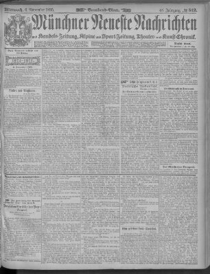 Münchner neueste Nachrichten Mittwoch 6. November 1895