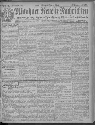 Münchner neueste Nachrichten Mittwoch 6. November 1895