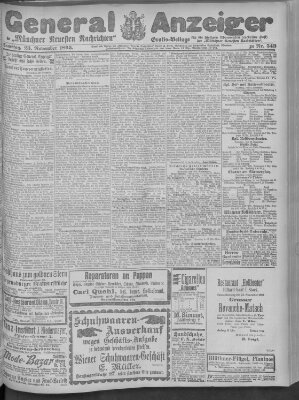 Münchner neueste Nachrichten Samstag 23. November 1895