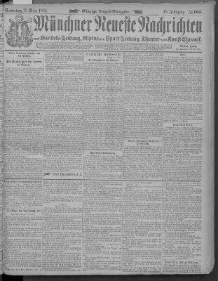 Münchner neueste Nachrichten Sonntag 3. März 1895
