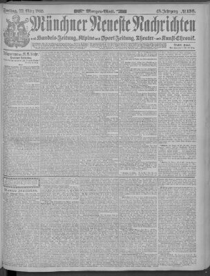 Münchner neueste Nachrichten Freitag 22. März 1895