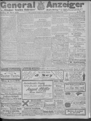 Münchner neueste Nachrichten Samstag 27. April 1895